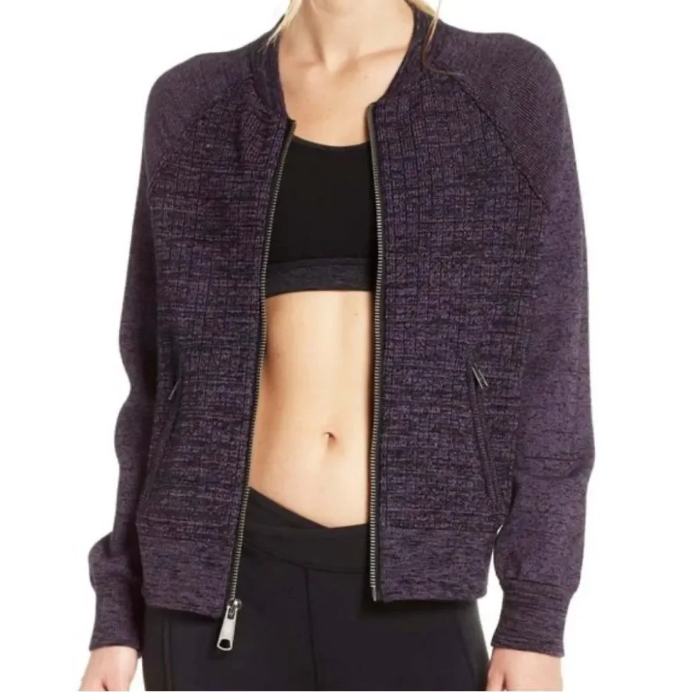 Free People Naomi Zip Sweater Jacket, Medium